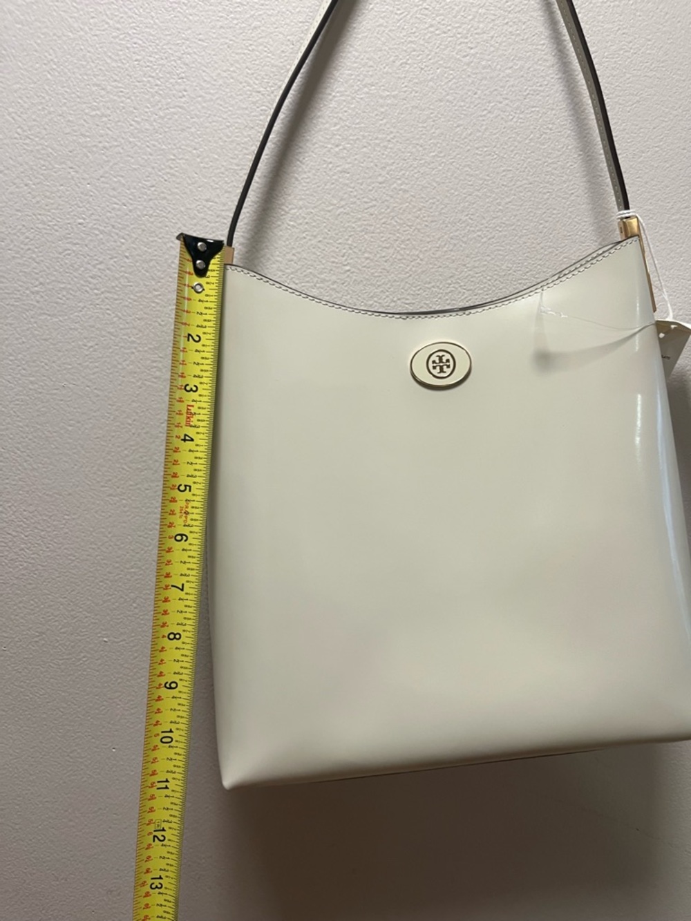 Tory Burch Cream Shoulder Robinson Spazzolato hobo Bag nwt - Picture 8 of 9